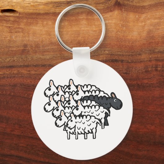 Schwarze Schafe Schlüsselanhänger (Vorderseite)