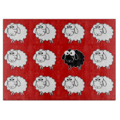 Schwarze Schafe Schneidebrett (Vorderseite)