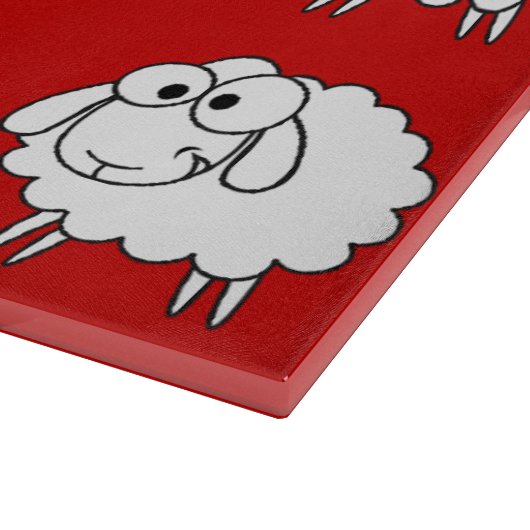 Schwarze Schafe Schneidebrett (Ecke)