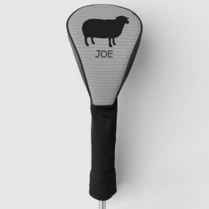 Schwarze Schafe Silhouette mit benutzerdefiniertem Golf Headcover