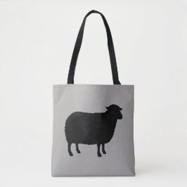 Schwarze Schafe Silhouette Tasche