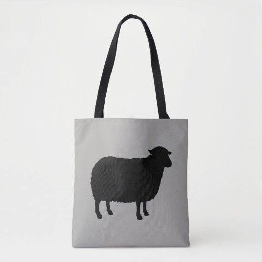 Schwarze Schafe Silhouette Tasche (Vorderseite)
