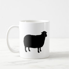 Schwarze Schafe Silhouetten Kaffeetasse