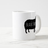 Schwarze Schafe Silhouetten mit benutzerdefinierte Jumbo-Tasse (Vorderseite Rechts)