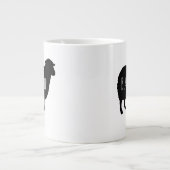 Schwarze Schafe Silhouetten mit benutzerdefinierte Jumbo-Tasse (Vorderseite)