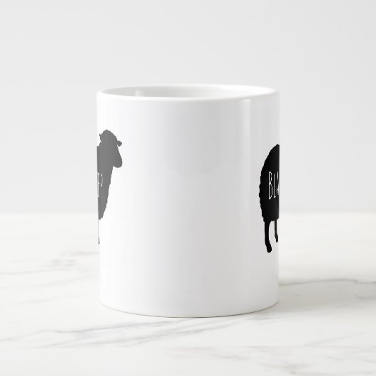 Schwarze Schafe Silhouetten mit benutzerdefinierte Jumbo-Tasse (Vorderseite)