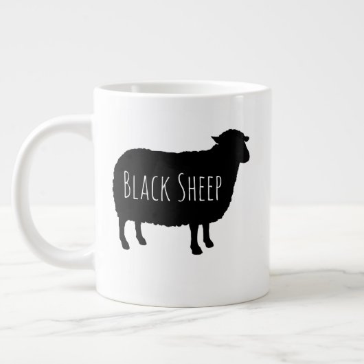 Schwarze Schafe Silhouetten mit benutzerdefinierte Jumbo-Tasse (Links)