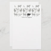 Schwarze Schafe stationär Briefpapier (Vorne/Hinten)
