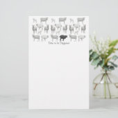 Schwarze Schafe stationär Briefpapier (Stehend Vorderseite)