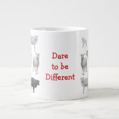 Schwarze Schafe trauen sich, verschiedene Jumbo-Tasse (Vorderseite)