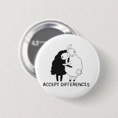 Schwarze Schafe und weiße Schafe Button (Vorne & Hinten)