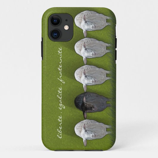 Schwarze Schafe, weiße Schafe fünf Case-Mate iPhone Hülle (Rückseite)