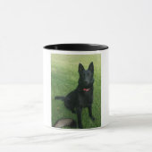 Schwarze Schäferhund-Kaffee-Tasse Tasse (Zentrum)