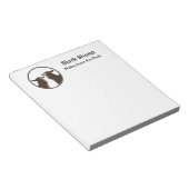 Schwarze Schafsausrüstung im Sepia Notizblock (angewinkelt)