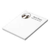 Schwarze Schafsausrüstung im Sepia Notizblock (Rotiert)