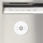 Schwarze Schafschere Magnet (In Situ (Geschirrspüler))