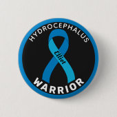 Schwarze Schaltfläche für den Hydrocephalus-Warrio Button (Vorderseite)