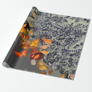 SCHWARZE SCHALTFLÄCHEN UND LASENSCHALTFLÄCHE GESCHENKPAPIER