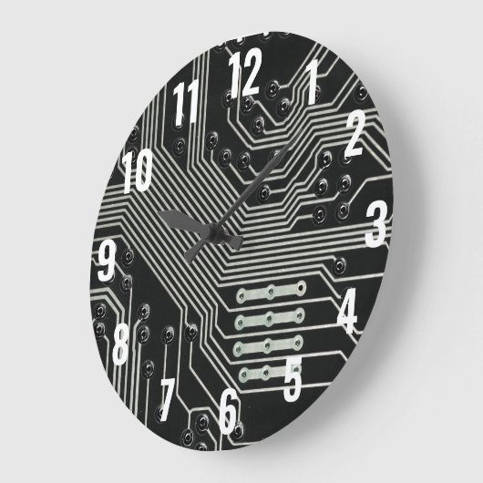 Schwarze Schalttafel der Technologie Große Wanduhr (Winkel)