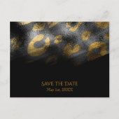 Schwarze Schatten & Leopard Print Exotic Chic Ankündigungspostkarte (Vorderseite)