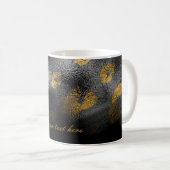 Schwarze Schatten & Leopard Print Exotic Chic Kaffeetasse (VorderseiteRechts)