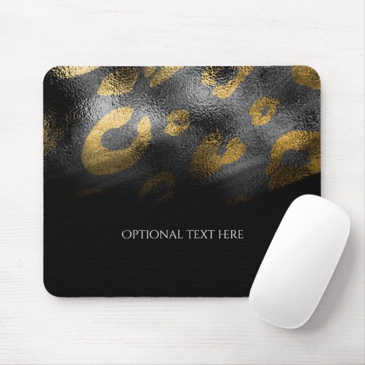 Schwarze Schatten & Leopard Print Exotic Chic Mousepad (Mit Mouse)