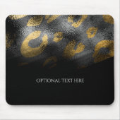 Schwarze Schatten & Leopard Print Exotic Chic Mousepad (Vorne)