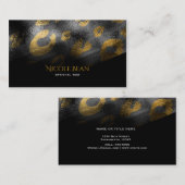 Schwarze Schatten & Leopard Print Exotic Chic Visitenkarte (Vorne/Hinten)