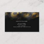 Schwarze Schatten & Leopard Print Exotic Chic Visitenkarte (Rückseite)