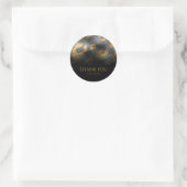 Schwarze Schatten und Leopard-Gastgeschenk Runder Aufkleber (Tasche)