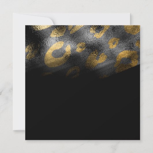 Schwarze Schatten und Leopard-Party Einladungen (Rückseite)