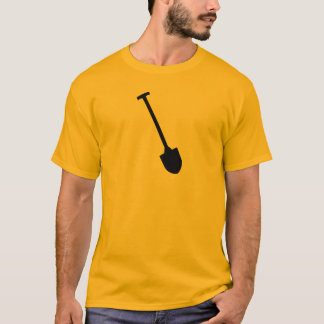 Schwarze Schaufelspatenikone T-Shirt