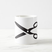 Schwarze Schere Kaffeetasse