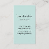 Schwarze Schere mit schwarzem Marmor aus dem Haar Visitenkarte (Rückseite)