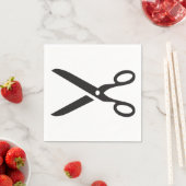 Schwarze Schere Serviette (Beispiel)