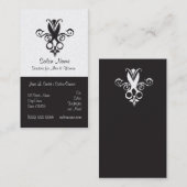 Schwarze Scheren Visitenkarte (Vorne/Hinten)