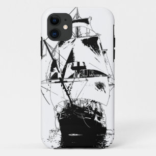 Schwarze Schiffs-Silhouette Case-Mate iPhone Hülle