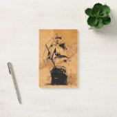 Schwarze Schiffs-Silhouette Post-it Klebezettel (Büro)