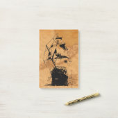 Schwarze Schiffs-Silhouette Post-it Klebezettel (Auf Schreibtisch)