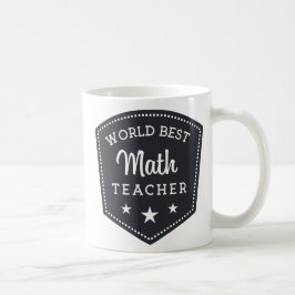 Schwarze Schild-Vintage Weltbester Mathe-Lehrer Kaffeetasse