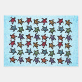 Schwarze Schildkröten Abstrakte Farbmarkierungen a Geschenkpapier Set (Vorderseite 2)