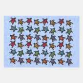 Schwarze Schildkröten Abstrakte Farbmarkierungen a Geschenkpapier Set (Vorderseite)