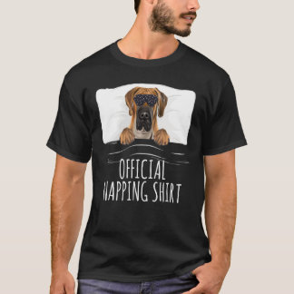 Schwarze Schlafmaske Brown Great Dane Offiziell Na T-Shirt