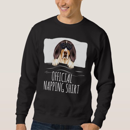 Schwarze Schlafmaske Treeing Walker Coonhound Offi Sweatshirt (Vorderseite)
