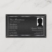 Schwarze Schlange Silver Decke mit Monogramm und F Visitenkarte (Rückseite)