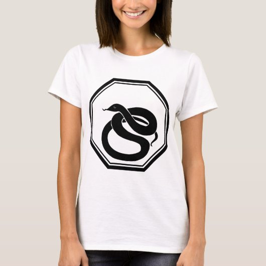 Schwarze Schlange T-Shirt (Vorderseite)