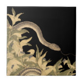 Schwarze Schlange Vintag Fliese (Vorderseite)