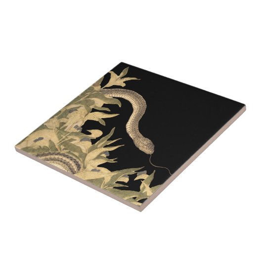 Schwarze Schlange Vintag Fliese (Seite)