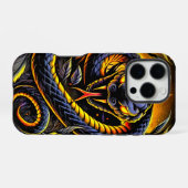 Schwarze Schlangen-Kunst-Handyhülle iPhone Hülle (Rückseite (Horizontal))