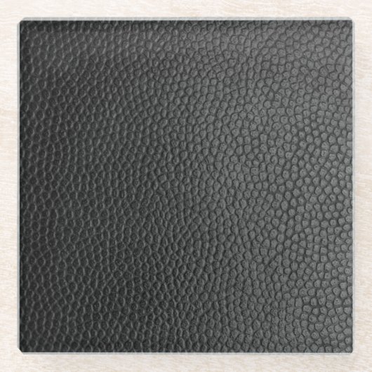 Schwarze Schlangenhaut Glasuntersetzer (Vorderseite)
